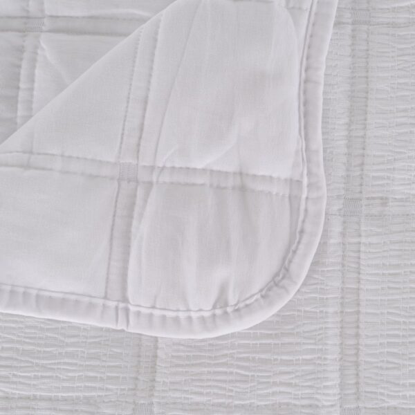COLCHA BLANCO POLIESTER DORMITORIO 180 X 260 CM - Imagen 3