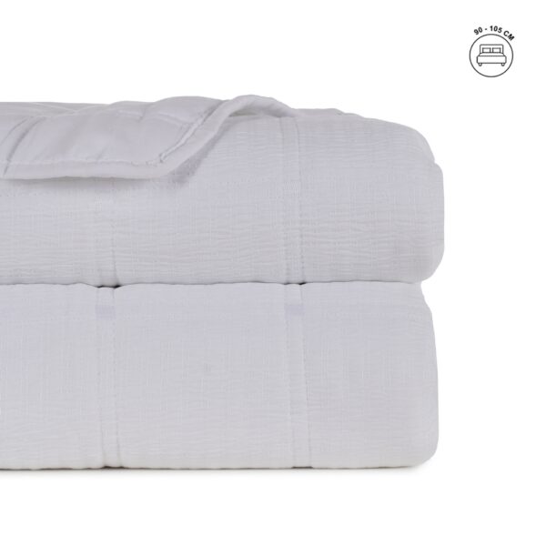 COLCHA BLANCO POLIESTER DORMITORIO 180 X 260 CM