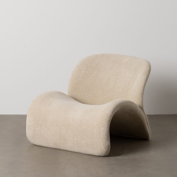 SILLÓN BEIGE TEJIDO SALÓN 78 X 90 X 8 CM