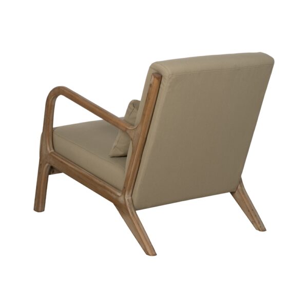 SILLÓN NATURAL-BEIGE TEJIDO-MADERA 66 X 85 X 74 CM - Imagen 5