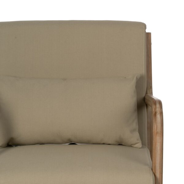 SILLÓN NATURAL-BEIGE TEJIDO-MADERA 66 X 85 X 74 CM - Imagen 6