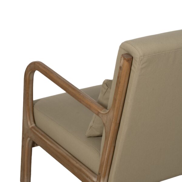 SILLÓN NATURAL-BEIGE TEJIDO-MADERA 66 X 85 X 74 CM - Imagen 8