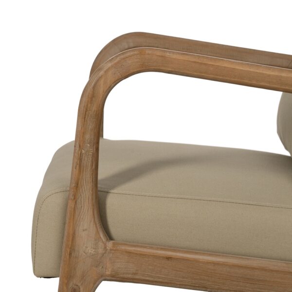 SILLÓN NATURAL-BEIGE TEJIDO-MADERA 66 X 85 X 74 CM - Imagen 9