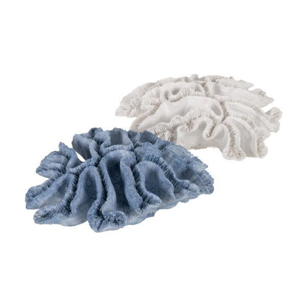 FIGURA CORAL BLANCO RESINA DECORACIÓN 28 X 28 X 10 CM - Imagen 3