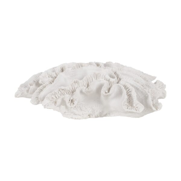 FIGURA CORAL BLANCO RESINA DECORACIÓN 28 X 28 X 10 CM - Imagen 4
