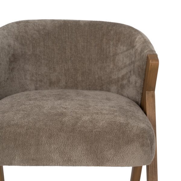 SILLA TAUPE MADERA DE ABEDUL SALÓN 58 X 59,50 X 68,50 CM - Imagen 6