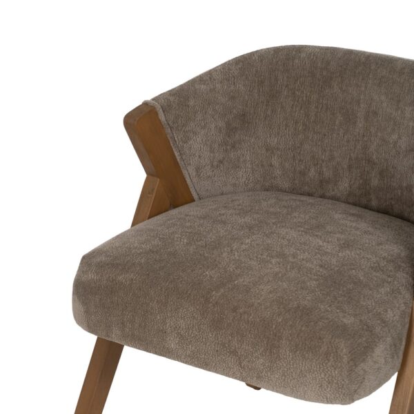 SILLA TAUPE MADERA DE ABEDUL SALÓN 58 X 59,50 X 68,50 CM - Imagen 7
