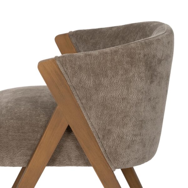 SILLA TAUPE MADERA DE ABEDUL SALÓN 58 X 59,50 X 68,50 CM - Imagen 8