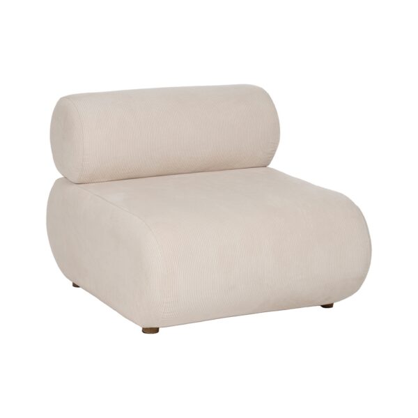 SILLÓN BLANCO ROTO MADERA DE ABEDUL 63 X 90 X 75 CM - Imagen 3