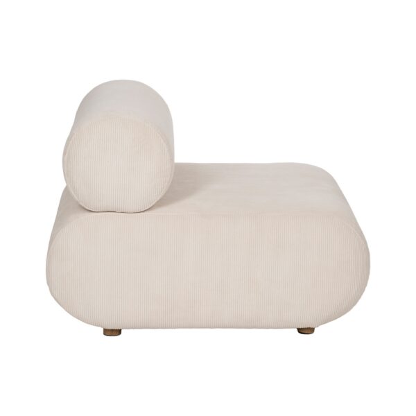SILLÓN BLANCO ROTO MADERA DE ABEDUL 63 X 90 X 75 CM - Imagen 4