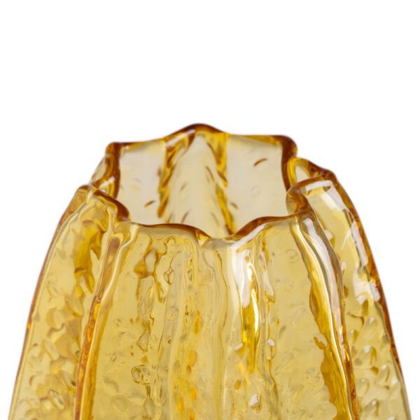 JARRÓN AMARILLO CRISTAL DECORACIÓN 16 X 16 X 35 CM - Imagen 4