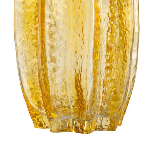 JARRÓN AMARILLO CRISTAL DECORACIÓN 16 X 16 X 35 CM - Imagen 6