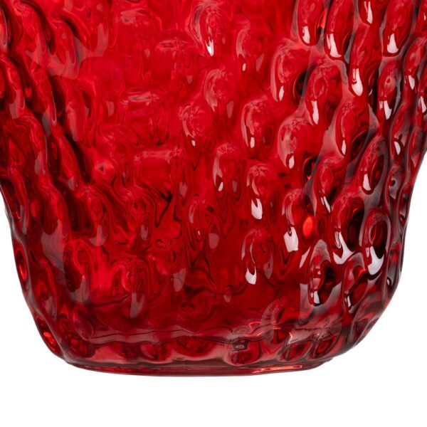 JARRÓN FRESA ROJO CRISTAL DECORACIÓN 23 X 19 X 25 CM - Imagen 7