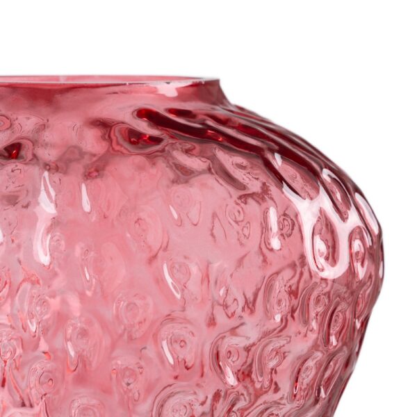 JARRÓN FRESA ROJO CRISTAL DECORACIÓN 20 X 20 X 21 CM - Imagen 5