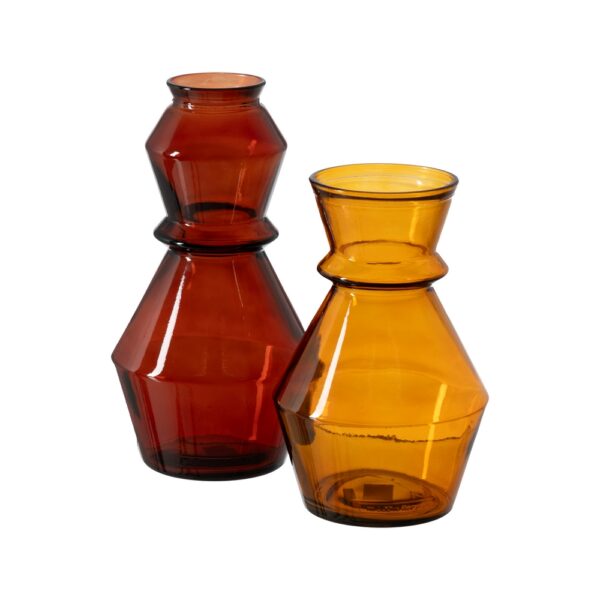 JARRÓN NARANJA VIDRIO RECICLADO WE CARE 16 X 16 X 25 CM - Imagen 3