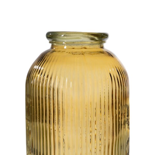 JARRÓN AMARILLO VIDRIO RECICLADO WE CARE 27 X 27 X 72 CM - Imagen 4