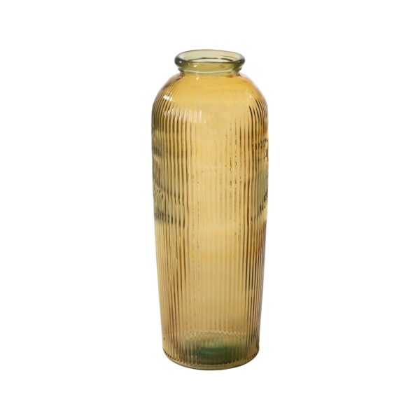 JARRÓN AMARILLO VIDRIO RECICLADO WE CARE 27 X 27 X 72 CM