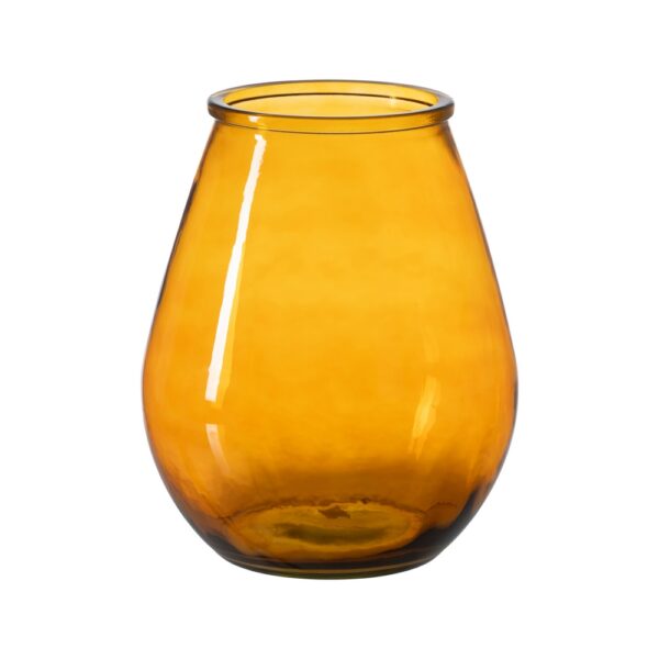 PORTAVELAS NARANJA VIDRIO RECICLADO 29 X 29 X 35,50 CM