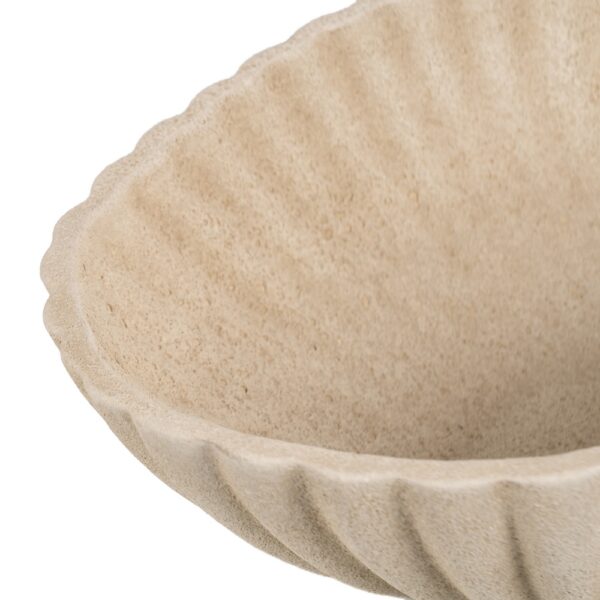 CENTRO MESA BEIGE CERÁMICA DECORACIÓN 40 X 25 X 14 CM - Imagen 4