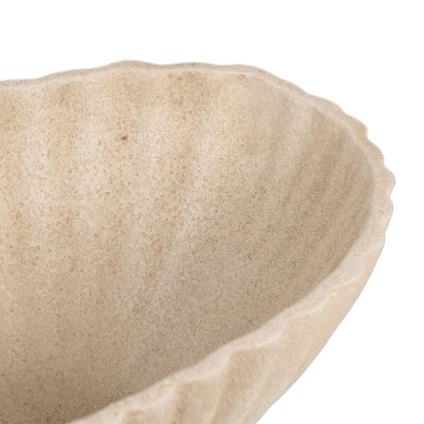 CENTRO MESA BEIGE CERÁMICA DECORACIÓN 40 X 25 X 14 CM - Imagen 5