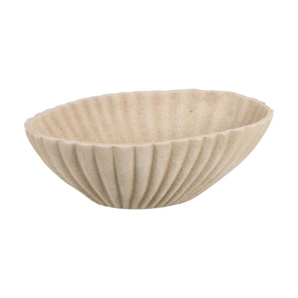 CENTRO MESA BEIGE CERÁMICA DECORACIÓN 40 X 25 X 14 CM