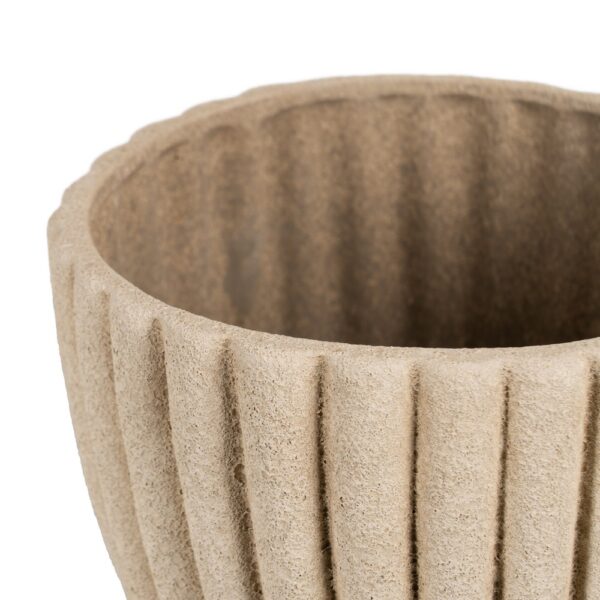 MACETERO BEIGE CERÁMICA DECORACIÓN 20 X 20 X 17 CM - Imagen 4