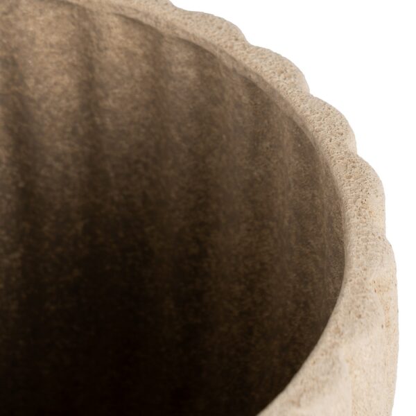 MACETERO BEIGE CERÁMICA DECORACIÓN 20 X 20 X 17 CM - Imagen 5