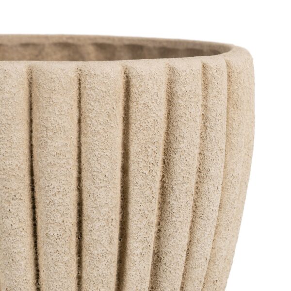 MACETERO BEIGE CERÁMICA DECORACIÓN 20 X 20 X 17 CM - Imagen 6