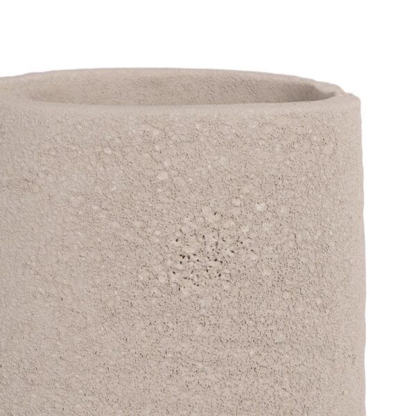 JARRÓN GRIS CERÁMICA DECORACIÓN 16 X 30 CM - Imagen 6