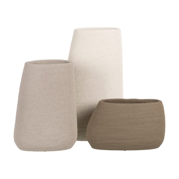JARRÓN BLANCO CERÁMICA DECORACIÓN 16 X 40 CM - Imagen 3
