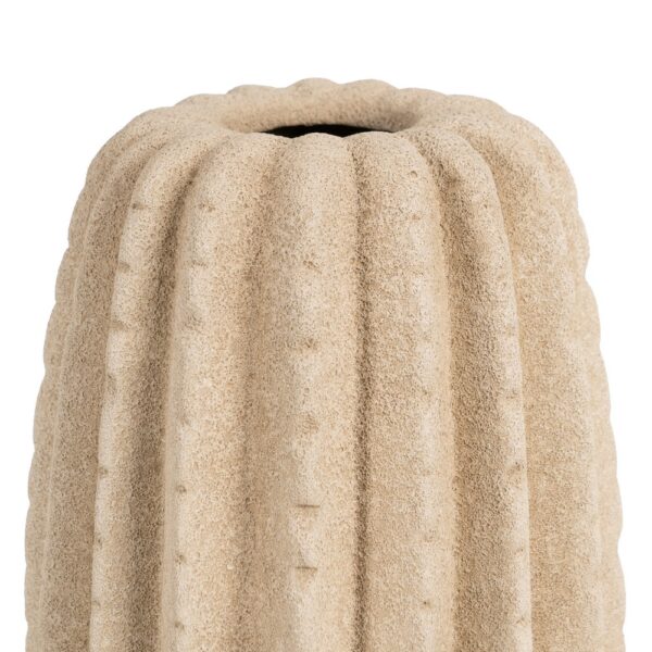 JARRÓN BEIGE CERÁMICA DECORACIÓN 15 X 15 X 30 CM - Imagen 5