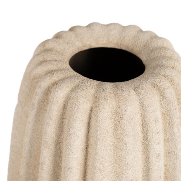 JARRÓN BEIGE CERÁMICA DECORACIÓN 19 X 19 X 50 CM - Imagen 4