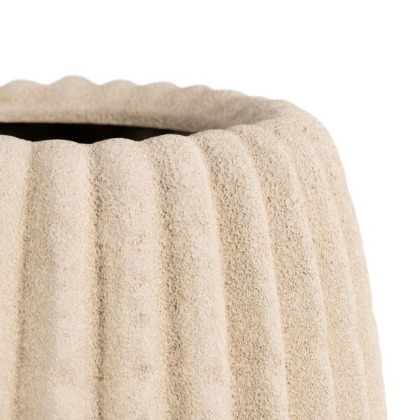 JARRÓN BEIGE CERÁMICA DECORACIÓN 29 X 29 X 50 CM - Imagen 5