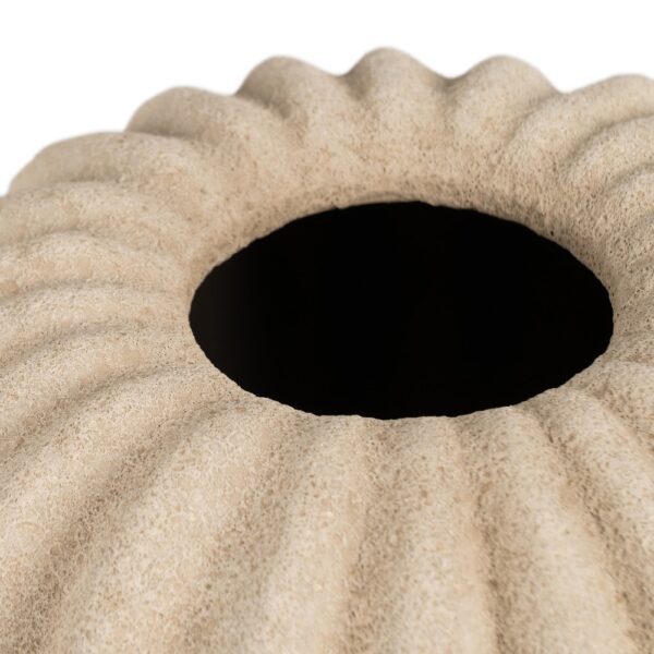 JARRÓN CREMA CERÁMICA DECORACIÓN 31 X 31 X 28 CM - Imagen 4