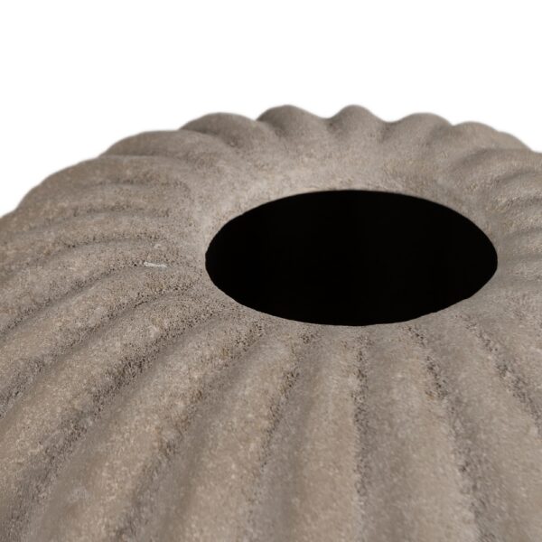 JARRÓN GRIS OSCURO CERÁMICA DECORACIÓN 34 X 34 X 33 CM - Imagen 4