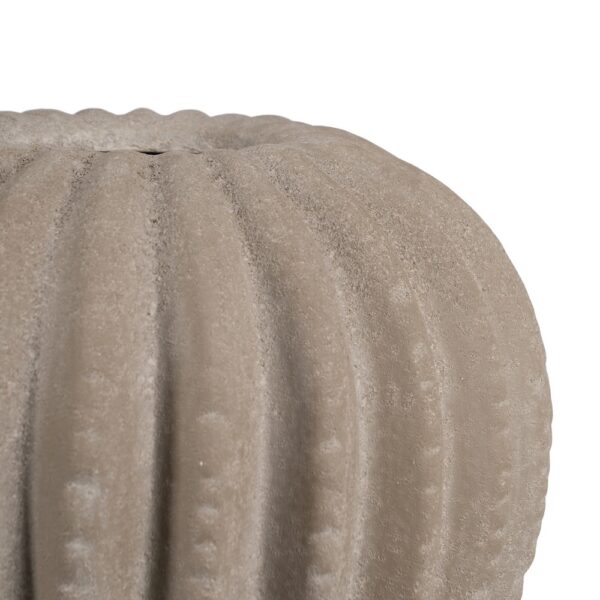 JARRÓN GRIS OSCURO CERÁMICA DECORACIÓN 34 X 34 X 33 CM - Imagen 5
