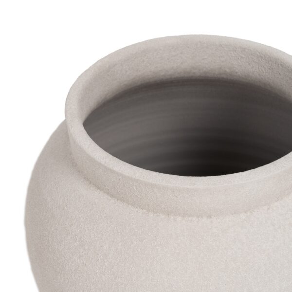 MACETERO BLANCO CERÁMICA DECORACIÓN 31 X 31 X 28 CM - Imagen 4