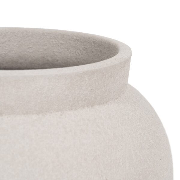 MACETERO BLANCO CERÁMICA DECORACIÓN 31 X 31 X 28 CM - Imagen 5