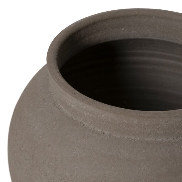 MACETERO GRIS CERÁMICA DECORACIÓN 34 X 34 X 33 CM - Imagen 4